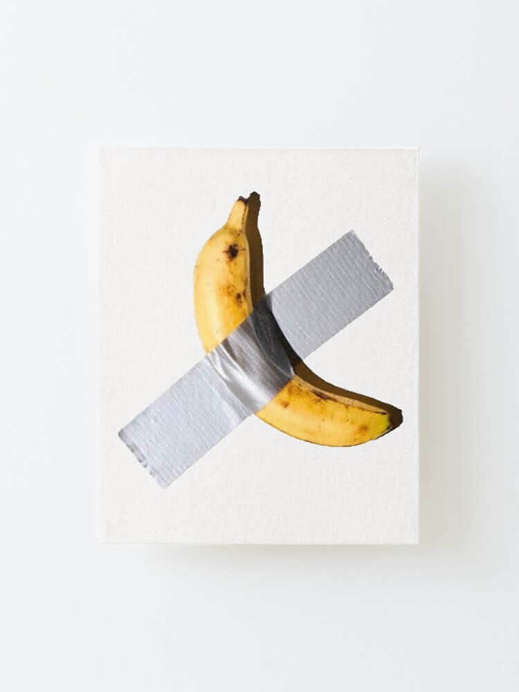 "Banana DuctTaped To A Wall Sold For 120,000" Mounted Print for Sale
