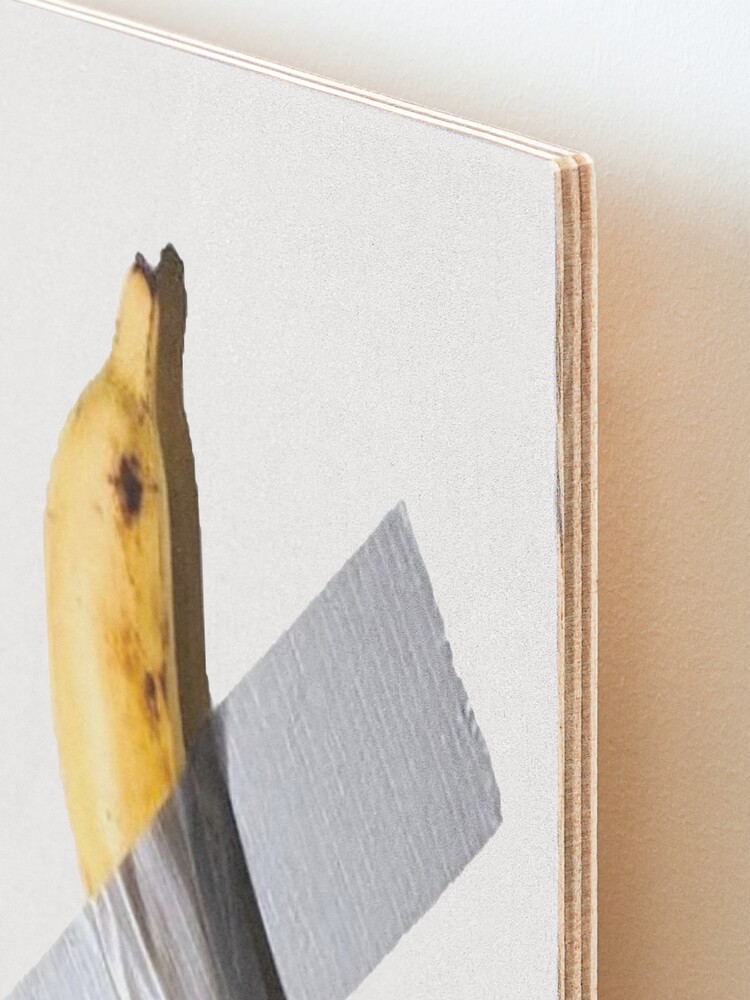 "Banana DuctTaped To A Wall Sold For 120,000" Mounted Print for Sale