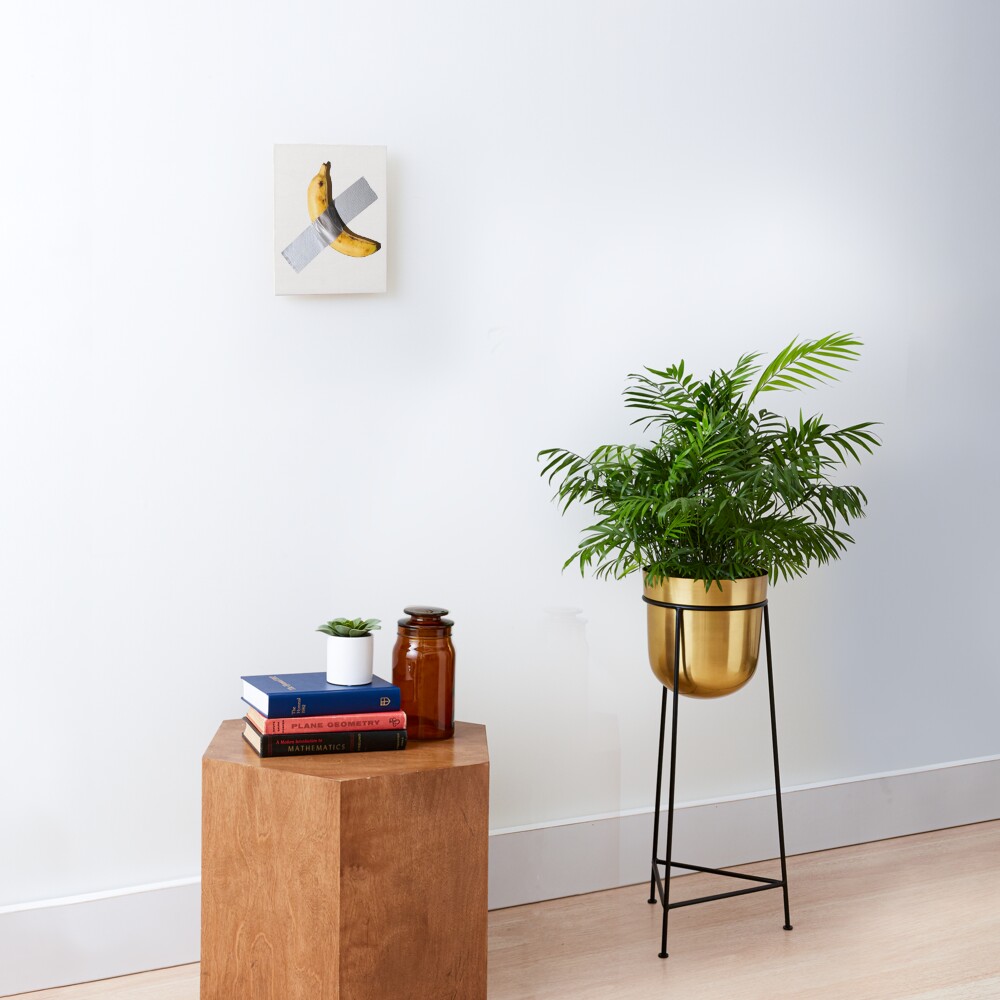 "Banana DuctTaped To A Wall Sold For 120,000" Mounted Print for Sale
