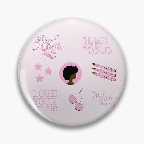 Item preview, Light Pink Black Girl Magic Sticker Pack - collection of hand drawn images and text for sticker sets or any other product. African American Girl Power! designed and sold by The-Goods.