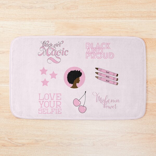 Item preview, Light Pink Black Girl Magic Sticker Pack - collection of hand drawn images and text for sticker sets or any other product. African American Girl Power! designed and sold by The-Goods.