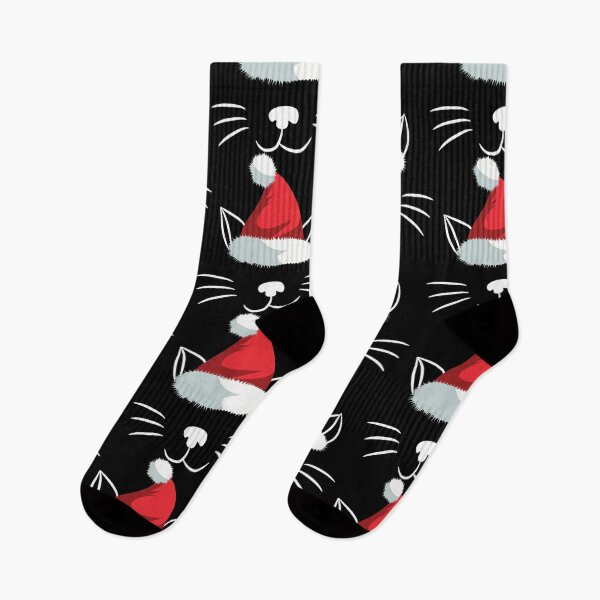 Item preview, Cute Christmas Cat Santa Hat Xmas Holiday Kitty Meow Gift designed and sold by haselshirt.