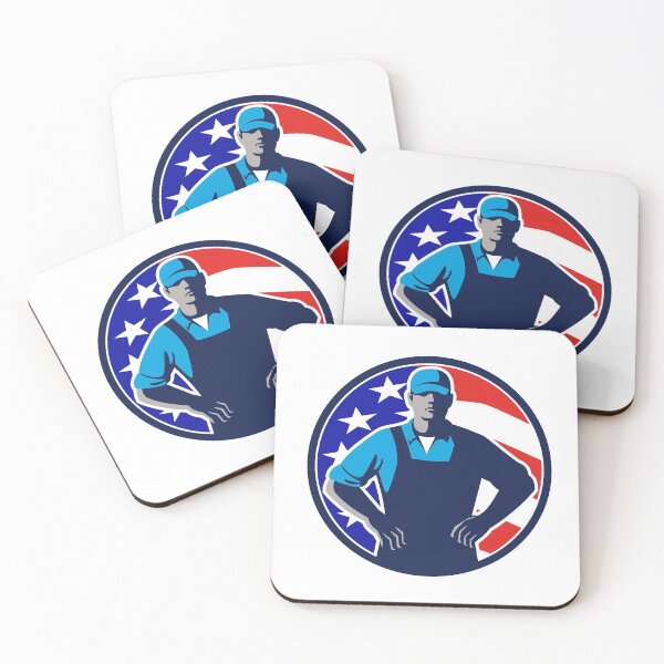 Item preview, American Organic Farmer USA Flag Mascot designed and sold by patrimonio.