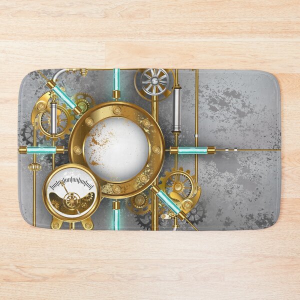 Item preview, Steampunk Round Banner with Pressure Gauge designed and sold by Blackmoon9.