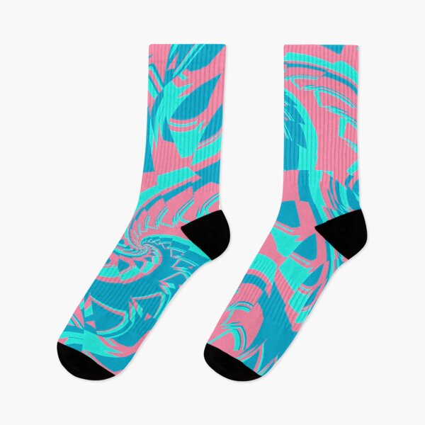 Item preview, Turquoise and Pink Tropical Sherbet Fractal  designed and sold by BigTexFunkadelic.
