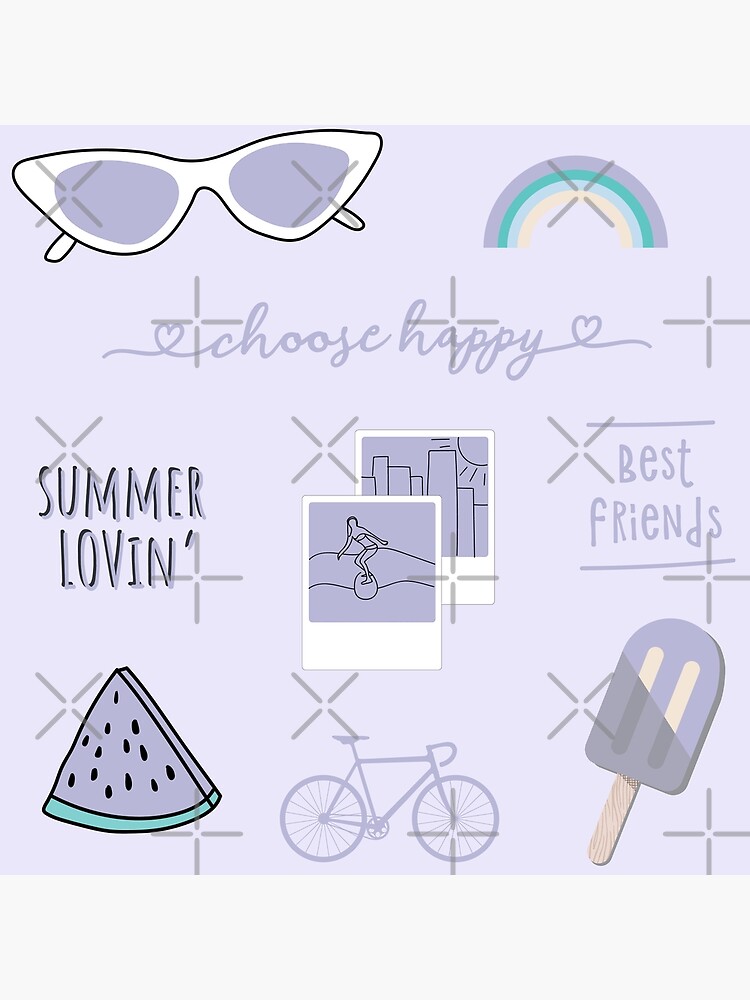 "Light Purple Sticker Pack" Poster for Sale by The-Goods | Redbubble