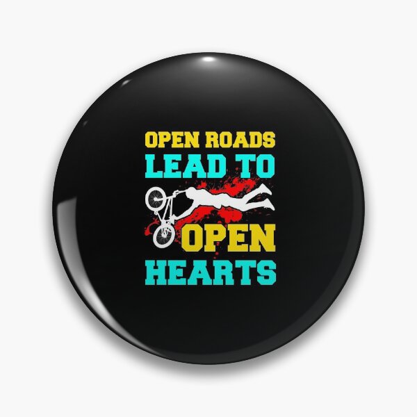 Item preview, Open Roads Open Hearts Motorbike Rider Gift Idea designed and sold by haselshirt.