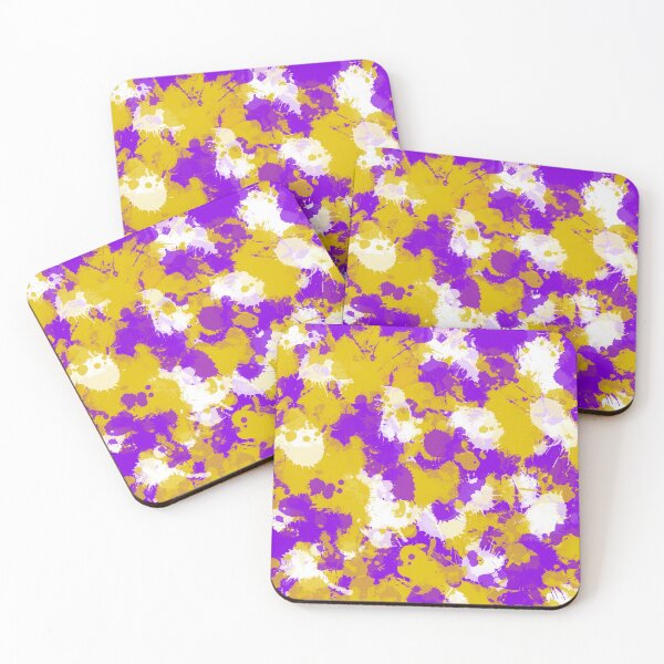 Item preview, Purple Gold and White Paint Splatter designed and sold by BigTexFunkadelic.