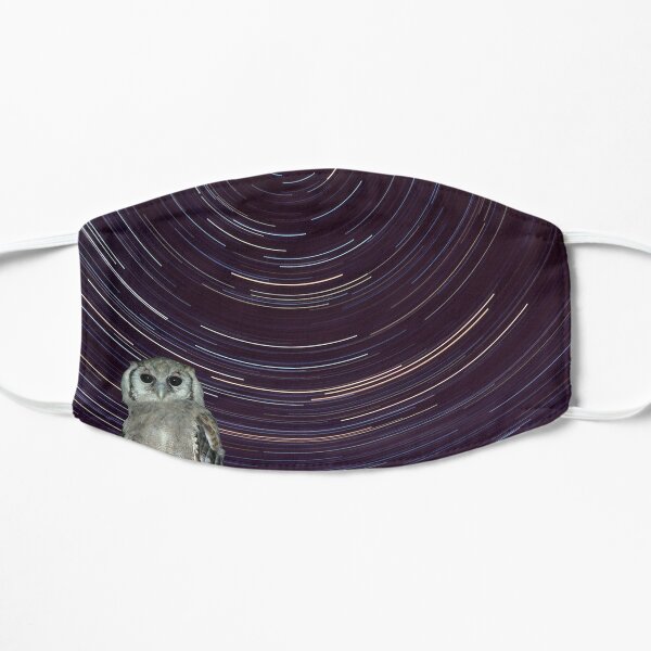 Giant Eagle Owl and star trails around south celestial pole Mask