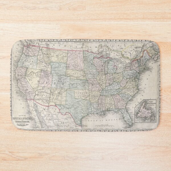 Item preview, Vintage USA Map designed and sold by Laura Lise Wong.