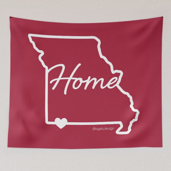 Item preview, Missouri- Home is Where The Heart Is (red) designed and sold by Rigel Bergonio.