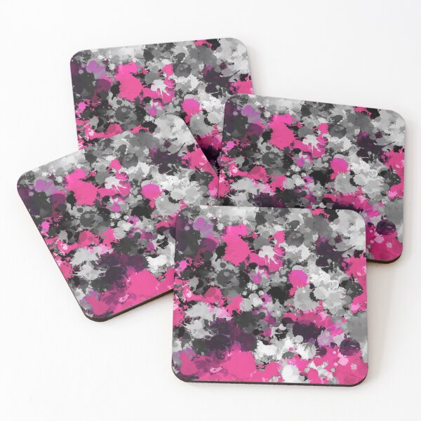 Item preview, Pink and Grey Paint Splatter designed and sold by BigTexFunkadelic.