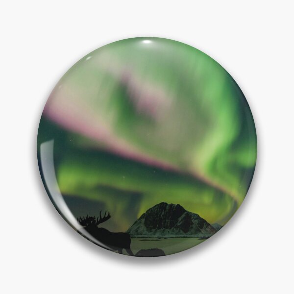Item preview, Moose with Northern Lights designed and sold by Laura Lise Wong.