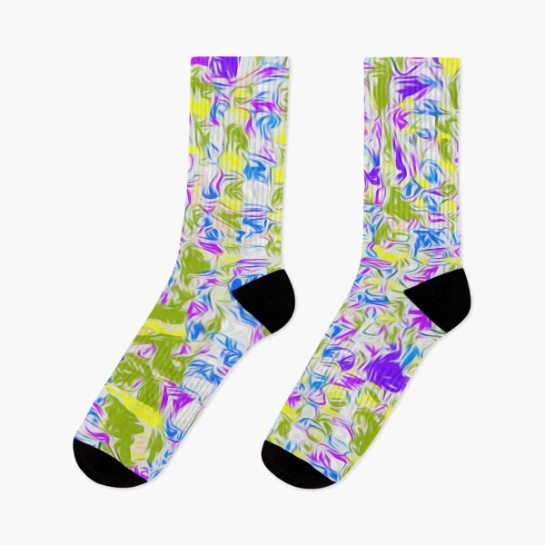 Item preview, psychedelic painting texture abstract pattern background in purple blue yellow green designed and sold by Mrvell.