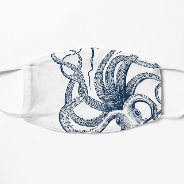 Navy Octopus Flat Mask