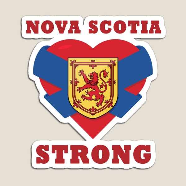 Nova Scotia Flag Scroll Novelty Metal Magnet with Sticky Notes