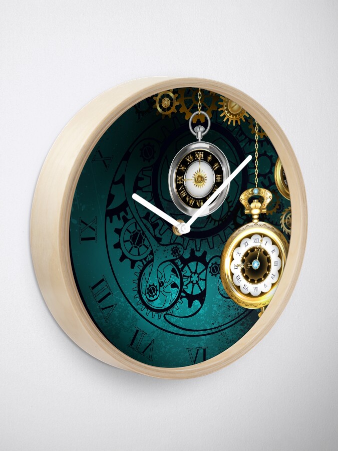 Unusual Clock with Gears ( Steampunk ) Wall Clock by blackmoon9