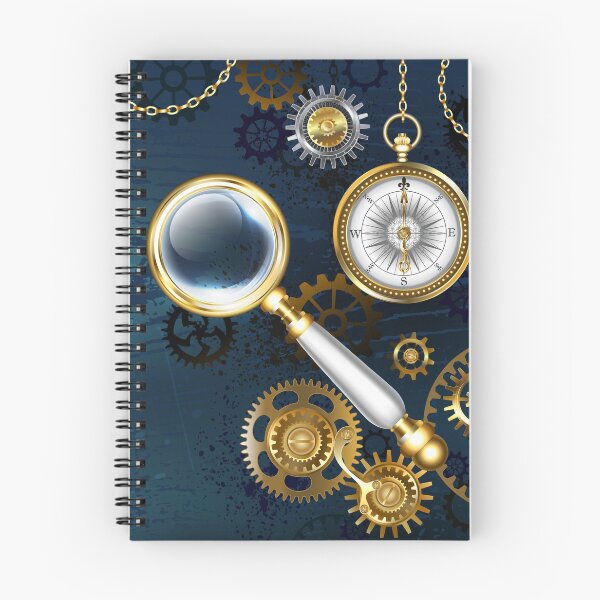 Item preview, Blue Background with Magnifier ( Steampunk ) designed and sold by Blackmoon9.