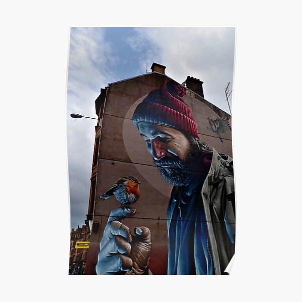 Glasgow Scotland St Mungo Street Art Terrace House Poster