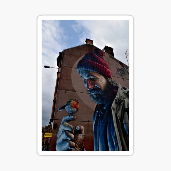 Glasgow Scotland St Mungo Street Art Terrace House Sticker