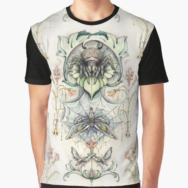Antique pattern - Spider and Moths Graphic T-Shirt