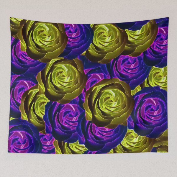 Item preview, blooming rose texture pattern abstract background in pink purple yellow designed and sold by Mrvell.