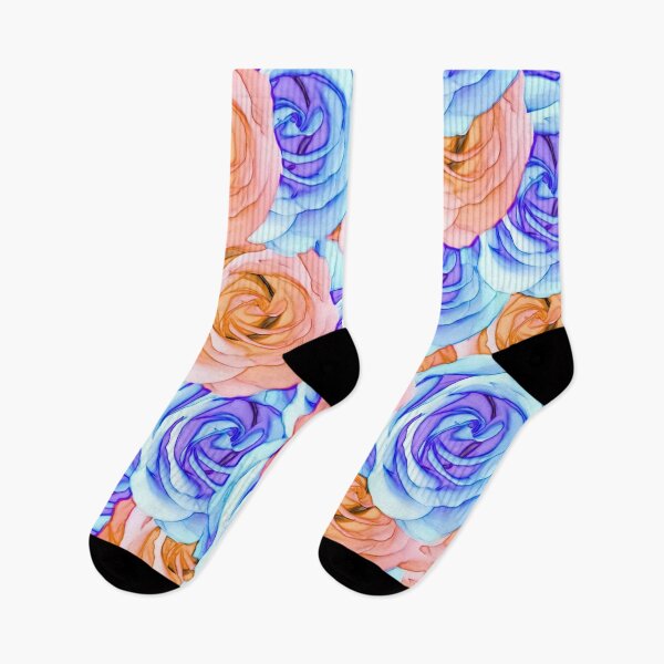 Item preview, blooming rose texture pattern abstract background in red and blue designed and sold by Mrvell.