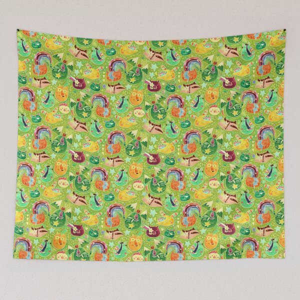 Item preview, Green Animal Glam Dudes designed and sold by monikasuska.