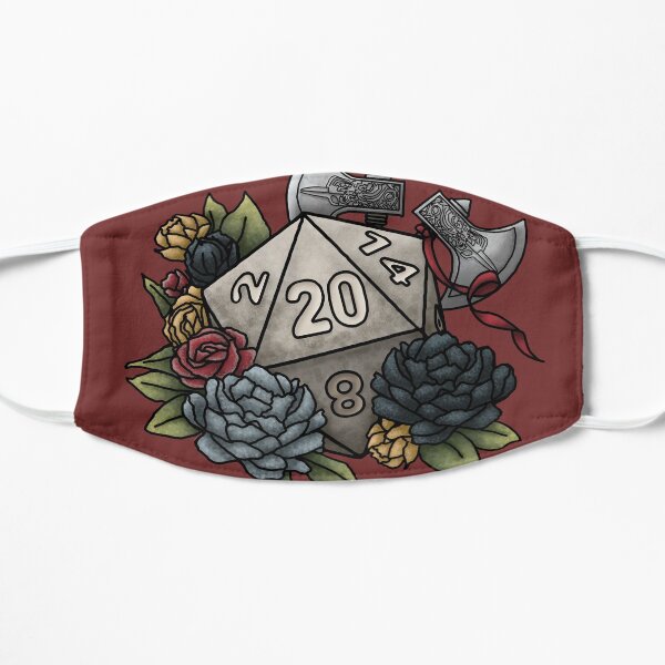 Barbarian Class D20 - Tabletop Gaming Dice Mask