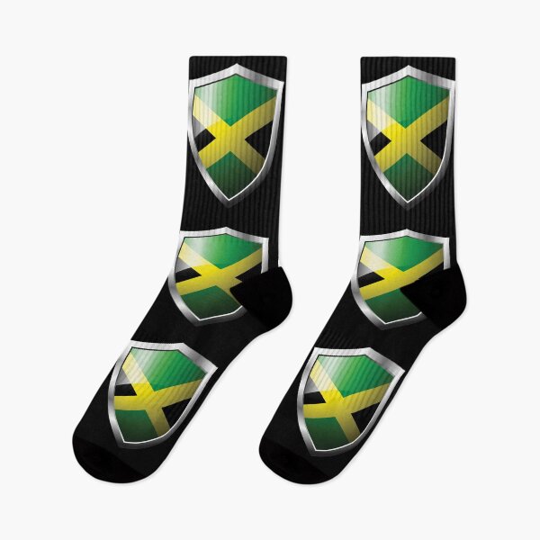 Item preview, Strong Jamaica Flag Shield Country designed and sold by HelloFromAja.