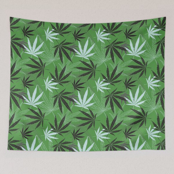 Item preview, Cannabis Hemp Leaf Line Drawing Seamless Design designed and sold by RPuniquedesigns.