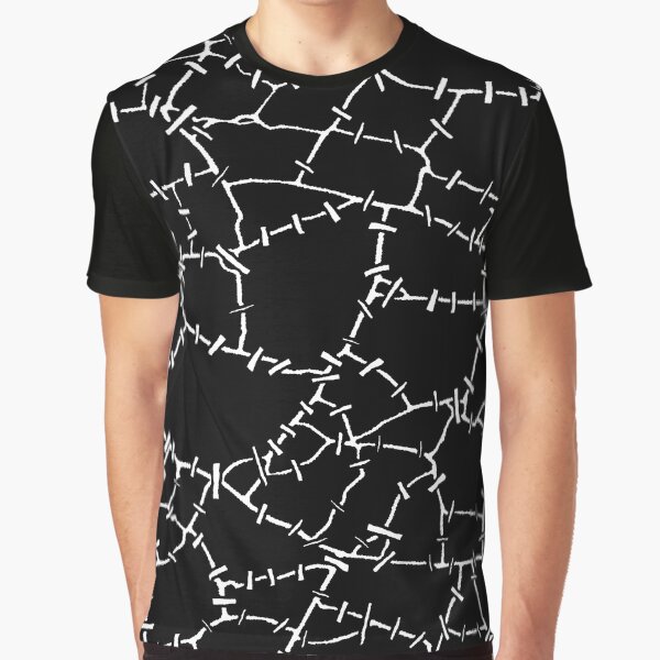 Undead Zombie Stitch Voodoo Halloween Pattern Graphic T-Shirt