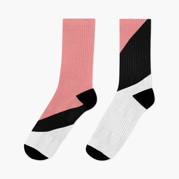 Item preview, Elegant coral & black geometric triangles designed and sold by NaughtyCat.