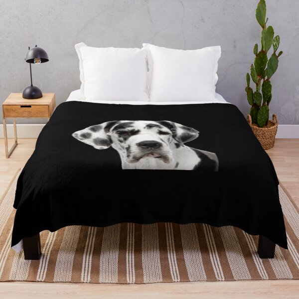 Item preview, White dog face with black spots designed and sold by Bennie Singh.