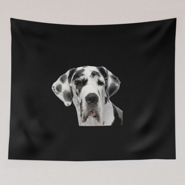 Item preview, White dog face with black spots designed and sold by Bennie Singh.