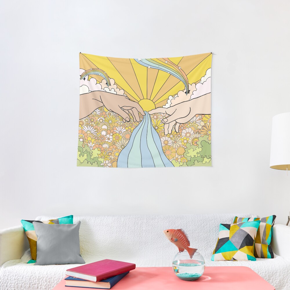 Groovy Creation of Adam Tapestry