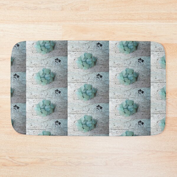 Item preview, Sea Foam Sea Glass Shades Light Turquoise on Pale Wood designed and sold by Beachy.