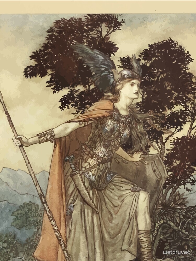 The Rhinegold & The Valkyrie by Richard Wagner art Arthur Rackham 1910 0209 Brunnhilde by wetdryvac