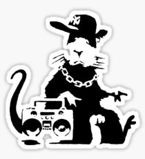 banksy - ghetto rat Sticker
