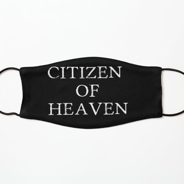 Citizen of Heaven (White on Black) Kids Mask