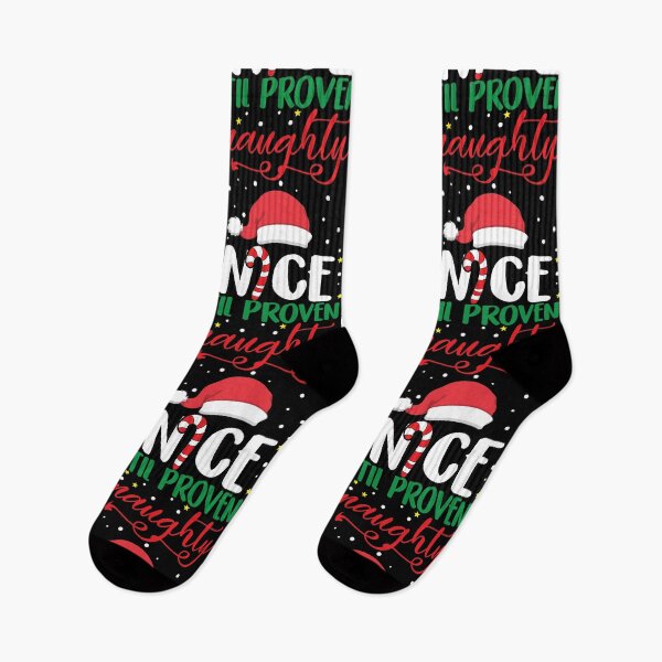 Item preview, Nice 'Til Proven Naughty Christmas Santa List Gift designed and sold by haselshirt.