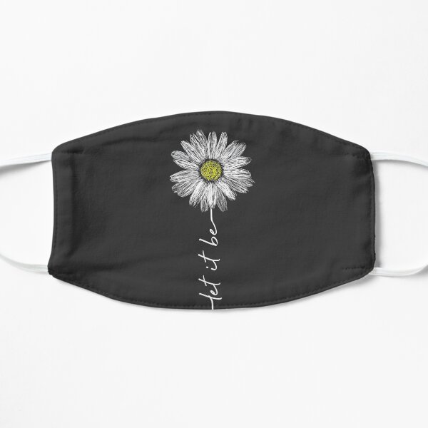 Let It Be Daisy Flower Vintage Graphic Flat Mask