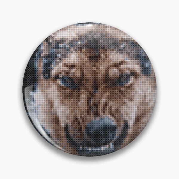 Item preview, Pixelated Wolf Snarl designed and sold by Hvll1116.