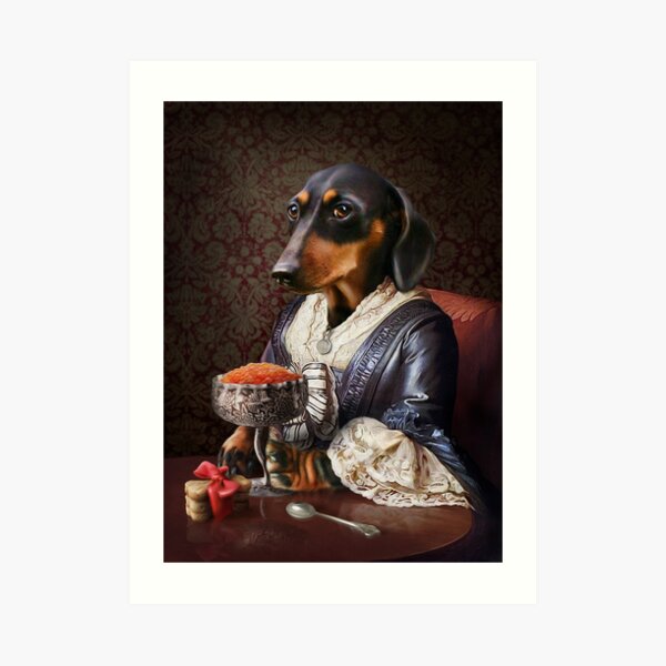 Daschund Portrait - Frankie Art Print