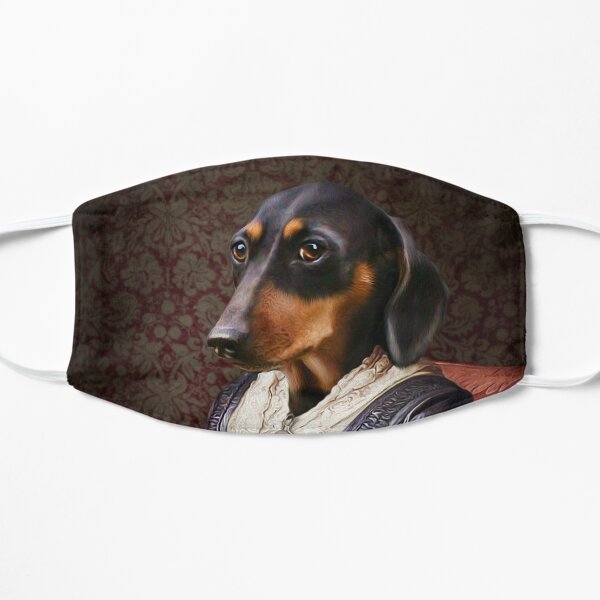 Daschund Portrait - Frankie Flat Mask