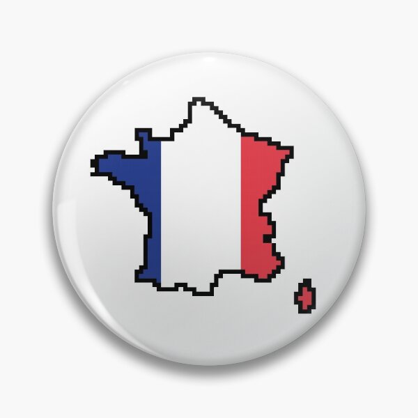 Item preview, 8-Bits France Map Flag Pixel Art designed and sold by GraphicBazaar.