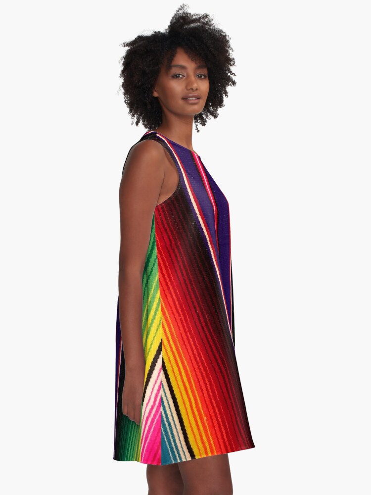 Mexican Serape Lovely A Line Dress for Sale by TinaSalazar Redbubble