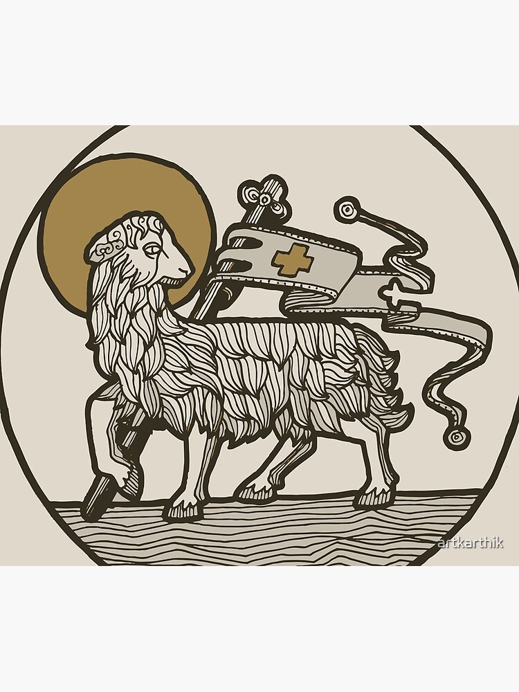 "Lamb of God" Throw Blanket by artkarthik Redbubble
