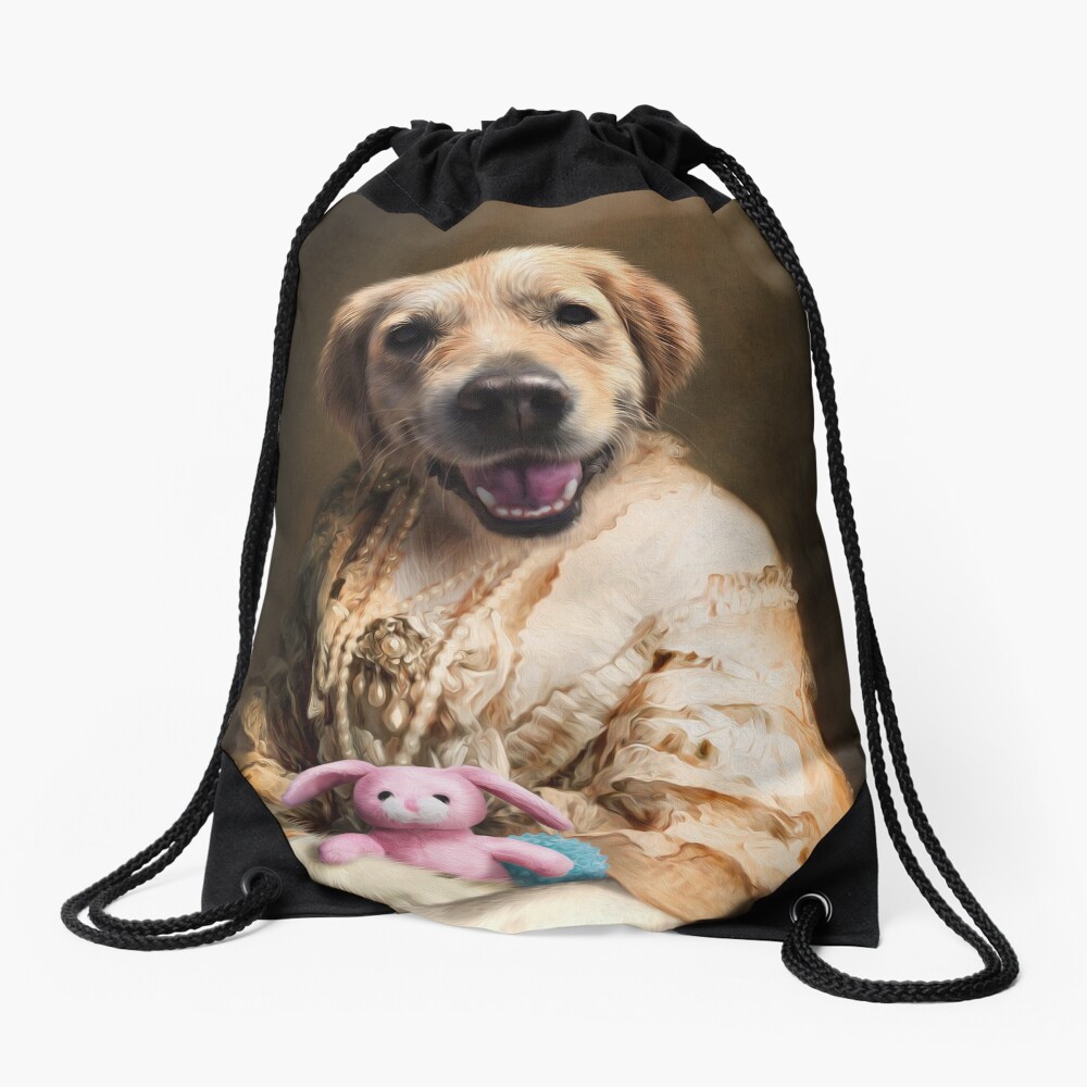 Golden Retriever Portrait - Neena Drawstring Bag