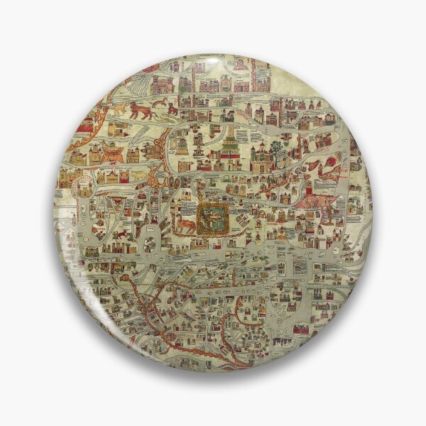 Item preview, Midieval European Town Vintage Map designed and sold by 4Craig.